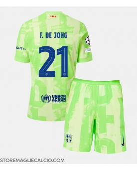 Barcelona Frenkie de Jong #21 Maglia Gara Terza Repliche 2024-25 Bambino Maniche Corte